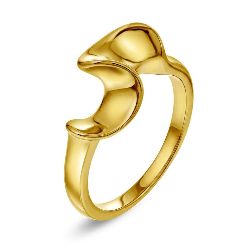 Wave ring i forgylt stål 29222
