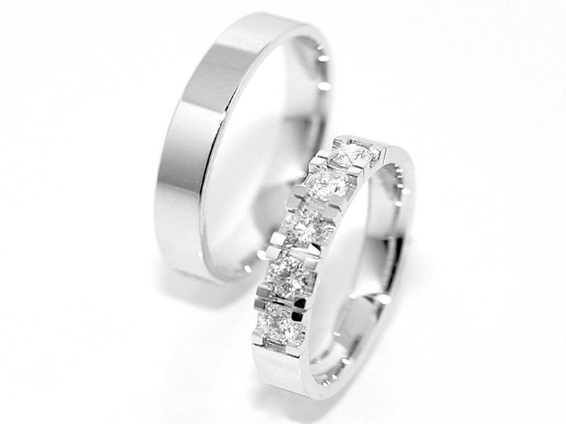Gifteringer i hvitt gull 0.50 carat tw.si