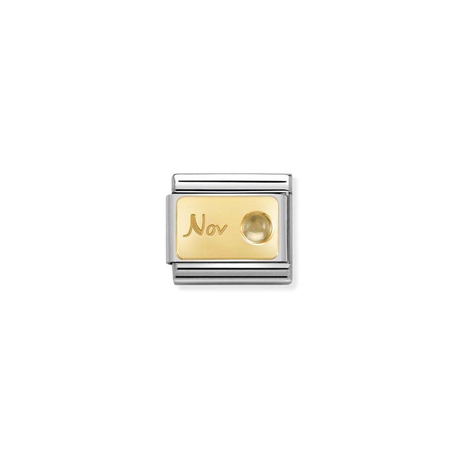 Hovedbilde NOMINATION Classic MONTH STONE in steel, stones and 18k ...