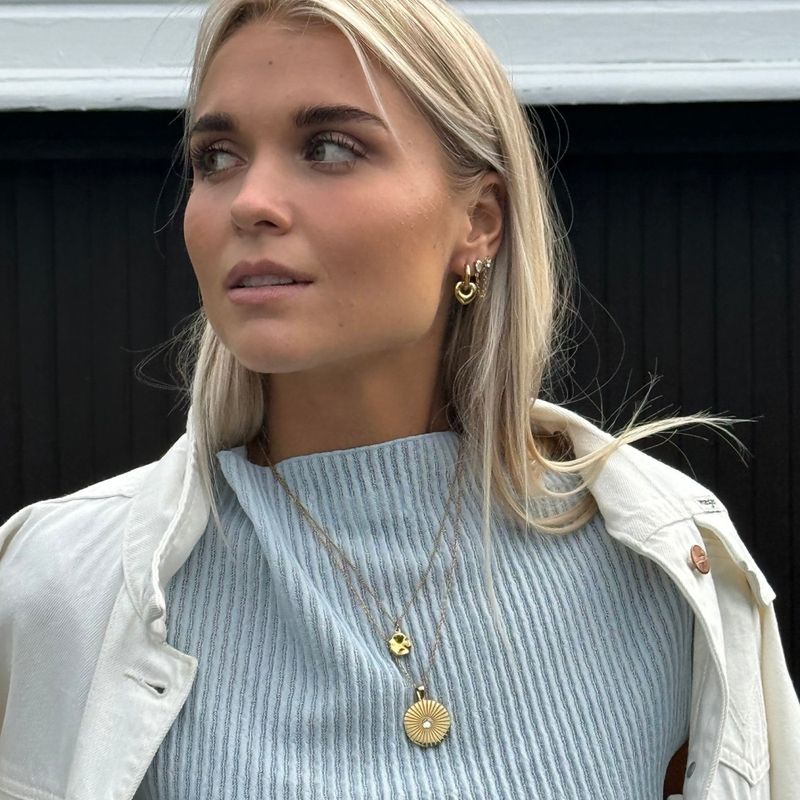 Heartline hoops i forgylt stål 29212