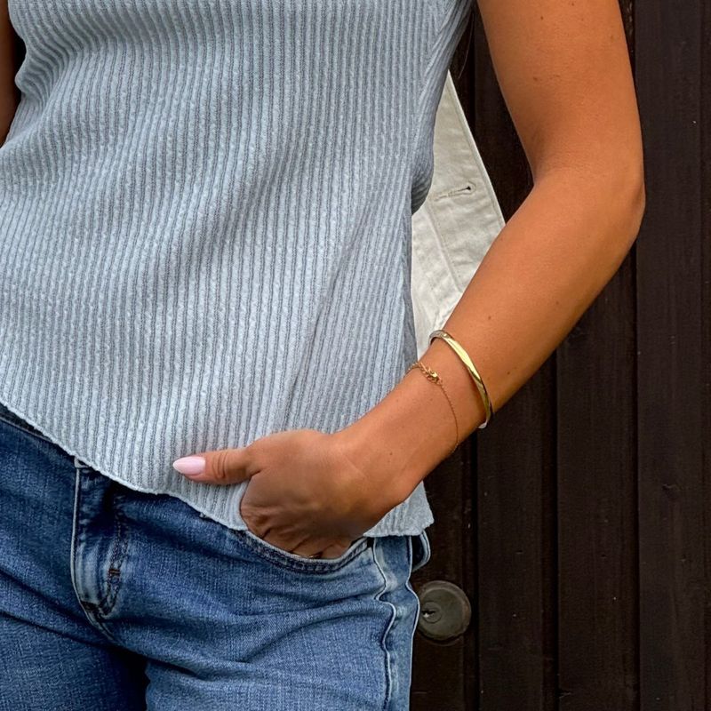 Rise classic bangle i forgylt stål 29228